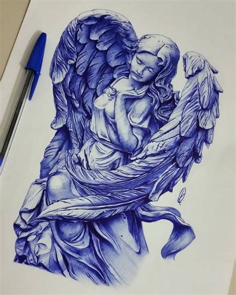 angel painting tattoo